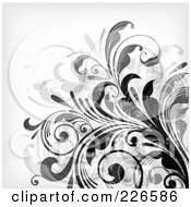 Poster, Art Print Of Grungy Floral Background - 6