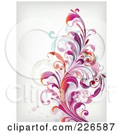 Poster, Art Print Of Grungy Floral Background - 4