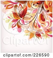 Poster, Art Print Of Grungy Floral Background - 5