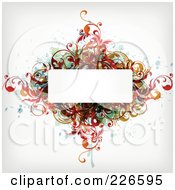Poster, Art Print Of White Space Framed By Colorful Splatters And Flourishes