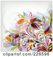 Poster, Art Print Of Grungy Floral Background - 1