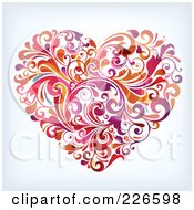 Poster, Art Print Of Heart Made Of Flourishes