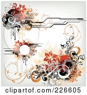 Royalty Free RF Clipart Illustration Of A Digital Collage Of Orange And Black Lily Frames And Border Design Elements