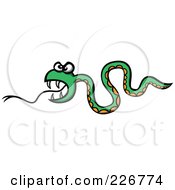 Royalty Free RF Clipart Illustration Of A Crazy Evil Snake