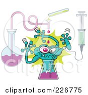Poster, Art Print Of Mutant Toad Emerging From A Beaker In A Science Lab