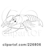 Poster, Art Print Of Coloring Page Outline Of A Lobster