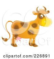 Poster, Art Print Of Happy Brown Cow