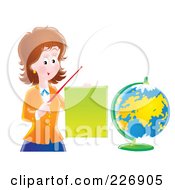 Poster, Art Print Of Female Teacher Discussing Geography