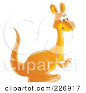 Royalty Free RF Clipart Illustration Of A Cute Kangaroo by Alex Bannykh