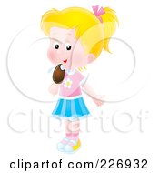 Poster, Art Print Of Airbrushed Blond Girl Licking A Popsicle