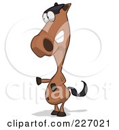 Royalty Free RF Clipart Illustration Of A Cartoon Charlie Horse Facing Left by Julos