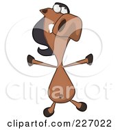 Royalty Free RF Clipart Illustration Of A Cartoon Charlie Horse Jumping