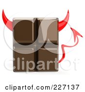 Royalty Free RF Clipart Illustration Of A 3d Devil Chocolate Candy Bar