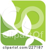 Poster, Art Print Of Green And White Nature Leaf Logo Icon - 9