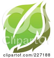 Poster, Art Print Of Green Leaf Logo Icon - 2