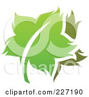 Green Leaf Logo Icon - 13