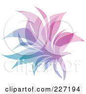 Royalty-Free (RF) Clipart Illustration of a Gradient Leaf Overlay Logo Icon - 5 by elena #COLLC227194-0147