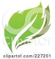 Poster, Art Print Of Green Leaf Logo Icon - 9