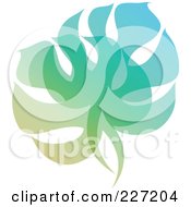 Poster, Art Print Of Gradient Leaf Overlay Logo Icon - 4