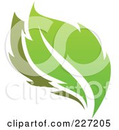 Poster, Art Print Of Green Leaf Logo Icon - 11