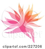 Royalty Free RF Clipart Illustration Of A Gradient Leaf Overlay Logo Icon 3