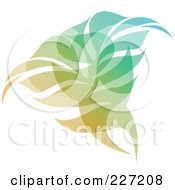 Poster, Art Print Of Gradient Leaf Overlay Logo Icon - 2