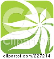 Poster, Art Print Of Green And White Nature Leaf Logo Icon - 11
