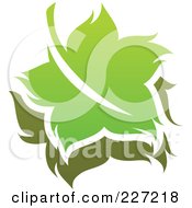Poster, Art Print Of Green Leaf Logo Icon - 16
