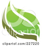 Poster, Art Print Of Green Leaf Logo Icon - 12