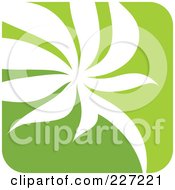 Poster, Art Print Of Green And White Nature Leaf Logo Icon - 6