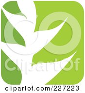 Poster, Art Print Of Green And White Nature Leaf Logo Icon - 8