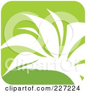 Poster, Art Print Of Green And White Nature Leaf Logo Icon - 1