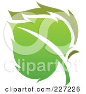 Poster, Art Print Of Green Leaf Logo Icon - 7
