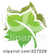 Poster, Art Print Of Green Leaf Logo Icon - 15