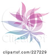 Royalty Free RF Clipart Illustration Of A Gradient Leaf Overlay Logo Icon 1