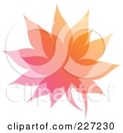 Poster, Art Print Of Gradient Leaf Overlay Logo Icon - 6