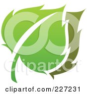 Poster, Art Print Of Green Leaf Logo Icon - 5