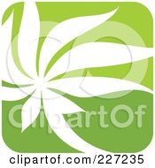 Poster, Art Print Of Green And White Nature Leaf Logo Icon - 2