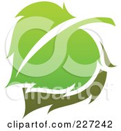 Royalty Free RF Clipart Illustration Of A Green Leaf Logo Icon 6