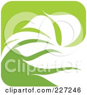 Poster, Art Print Of Green And White Nature Leaf Logo Icon - 4