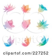 Poster, Art Print Of Digital Collage Of Colorful Overlay Nature Icon Logos