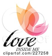 Poster, Art Print Of Colorful Love Inside Me Overlay Butterfly Logo