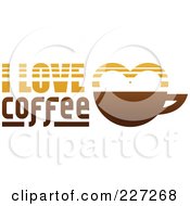 Poster, Art Print Of I Love Coffee Logo