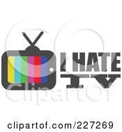 Poster, Art Print Of Colorful I Hate Tv Logo