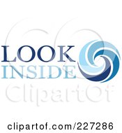 Royalty Free RF Clipart Illustration Of A Blue Look Inside Logo