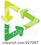 Poster, Art Print Of Green Recycle Arrow Logo