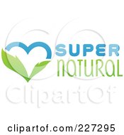 Poster, Art Print Of Green And Blue Super Natural Heart Logo