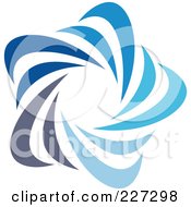 Royalty Free RF Clipart Illustration Of An Abstract Blue Star Logo Icon 3 by elena #COLLC227298-0147
