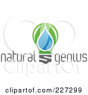 Poster, Art Print Of Natural Genius Light Bulb Logo