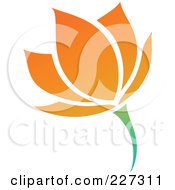 Poster, Art Print Of Orange Flower Logo Icon - 16